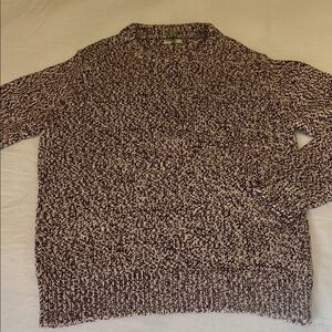🟣 BOGO! J. Crew Men’s Marled Merlot and White Crewneck Sweater